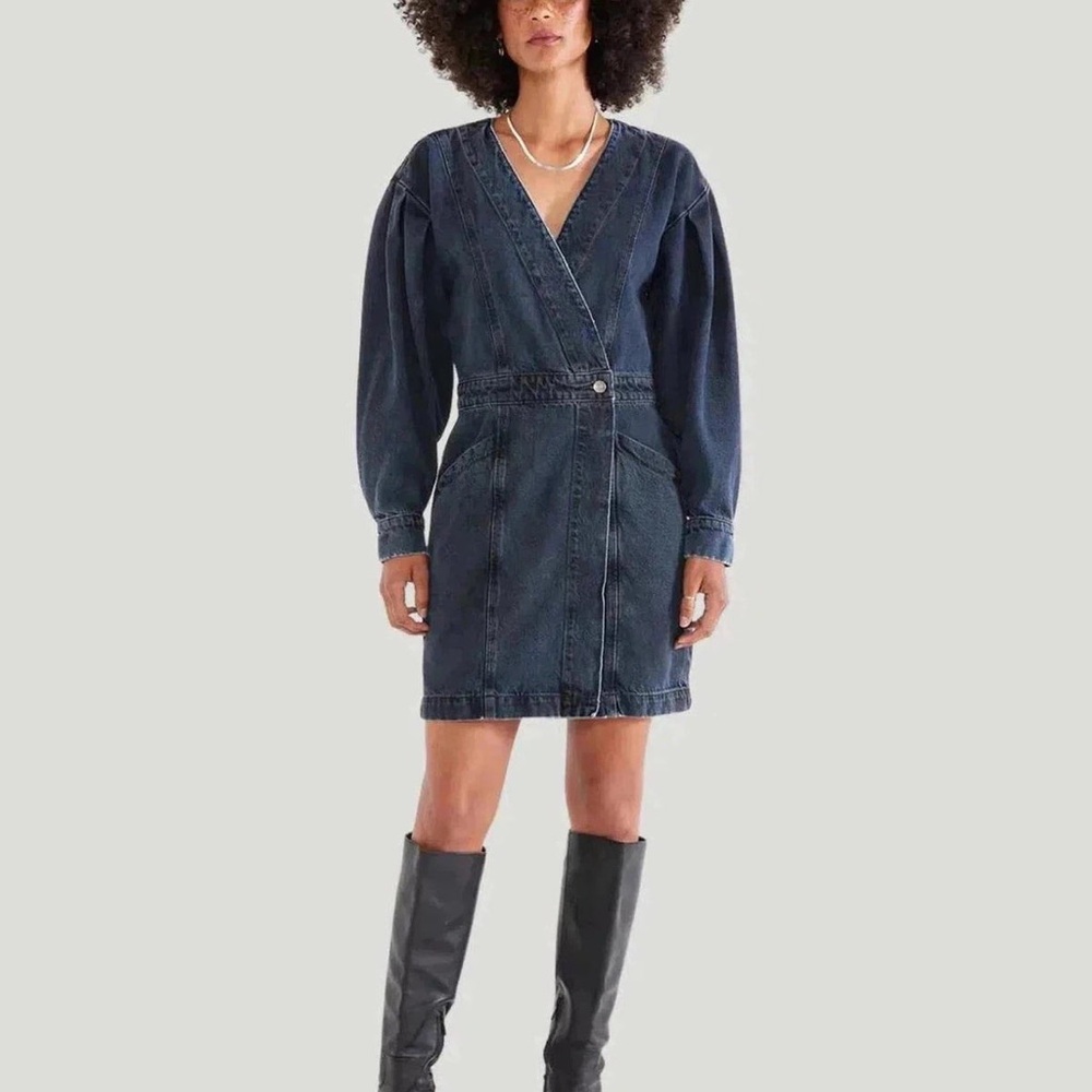 Denim Wrap Dress